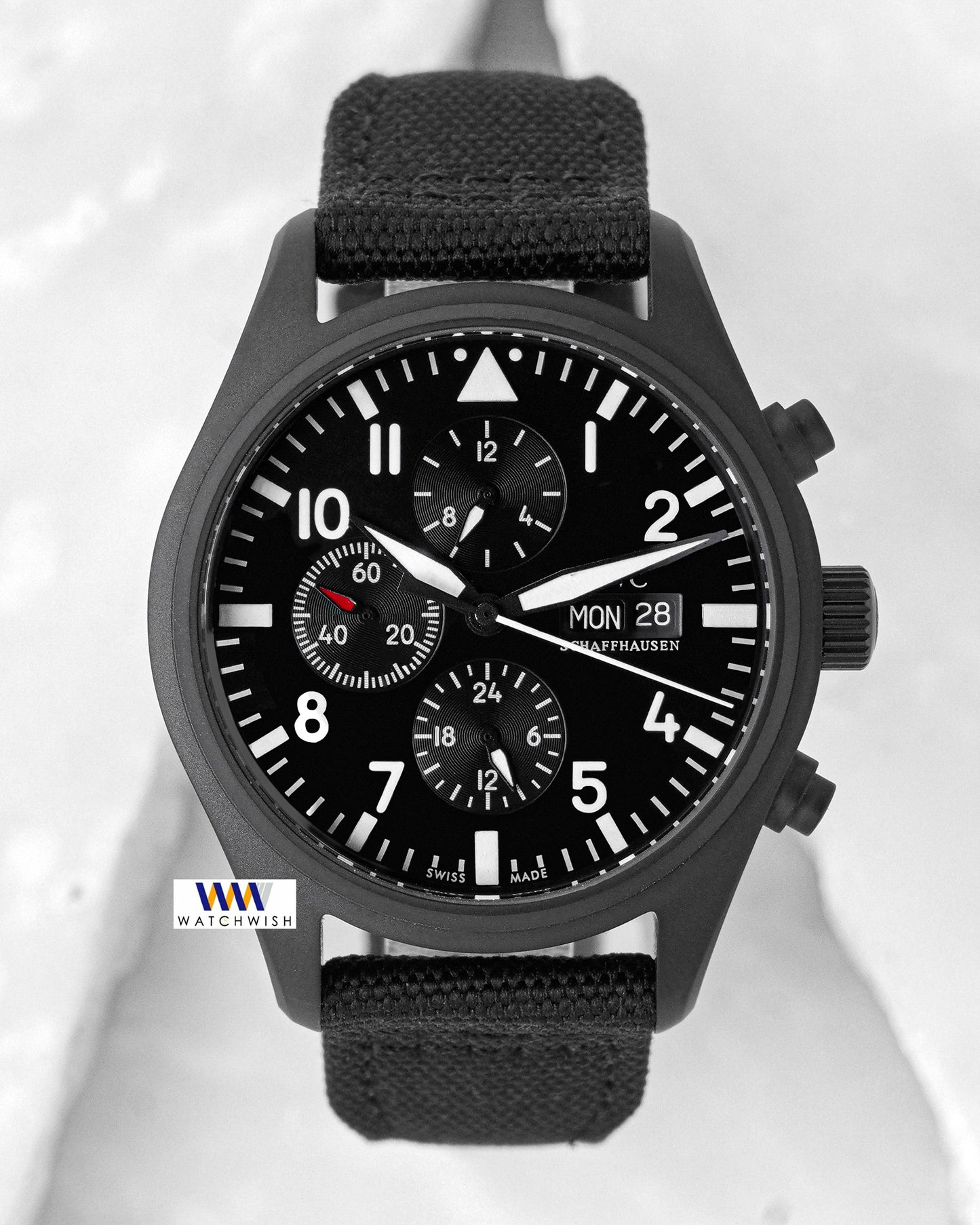 Latest Collection Chronograph Black Matt Case With Dial & Nylon Strap