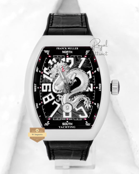 Latest Collection Dragon Dial Silver Case With Black Pvc Strap