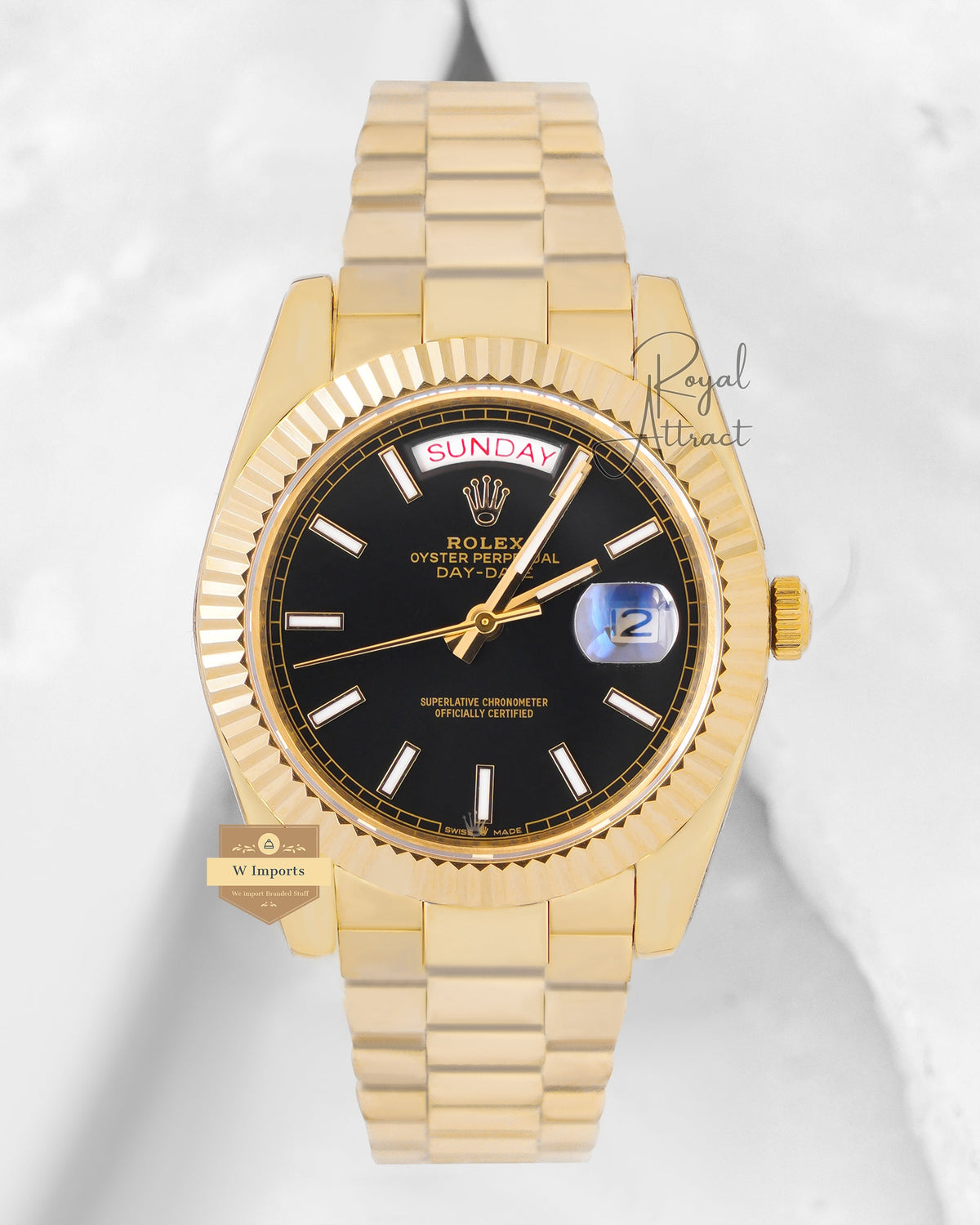 New Collection 40mm Yellow Gold With Black Dial V3 Made