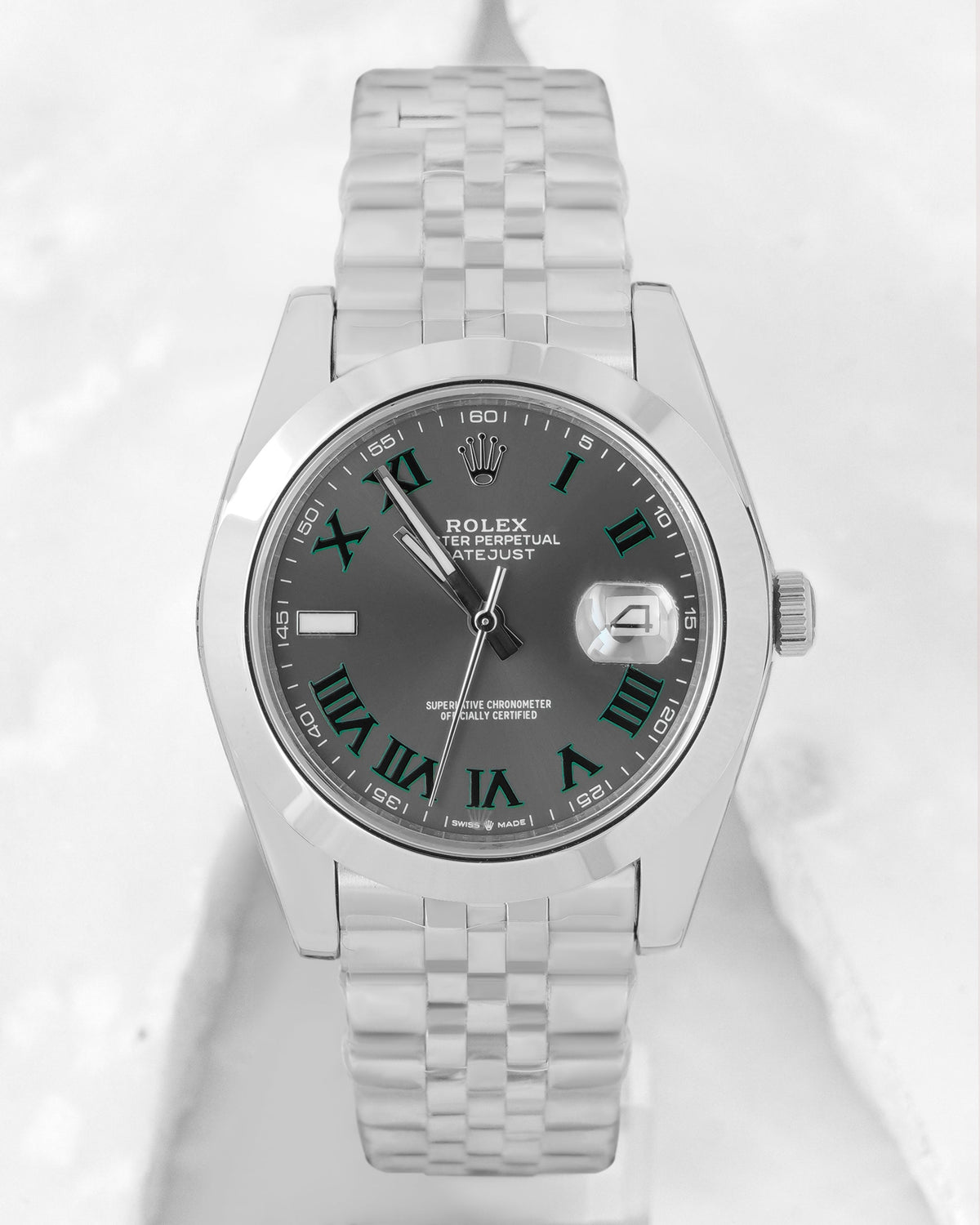 New Collection 40mm Silver With Gray Dial Smooth Bezel V3 Made