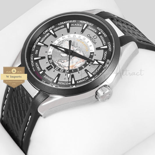 LATEST COLLECTION SILVER CASE WITH GREY DIAL & BLACK RUBBER STRAP