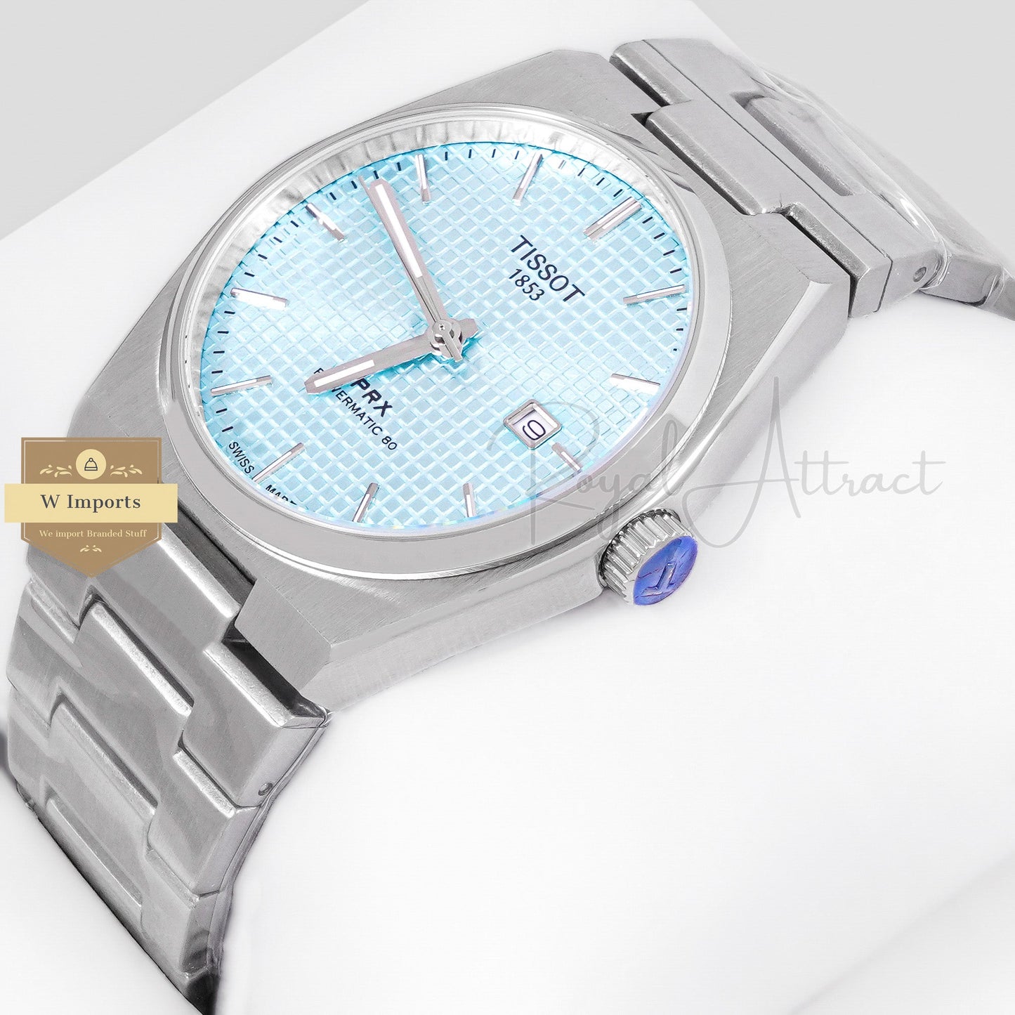 Latest Collection Prx Silver Stainless Steel With Blue Dial Quartz Watch