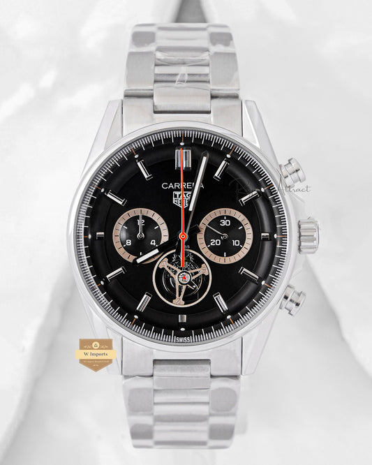 Latest Collection Chronograph Silver With Black Dial chain Watch