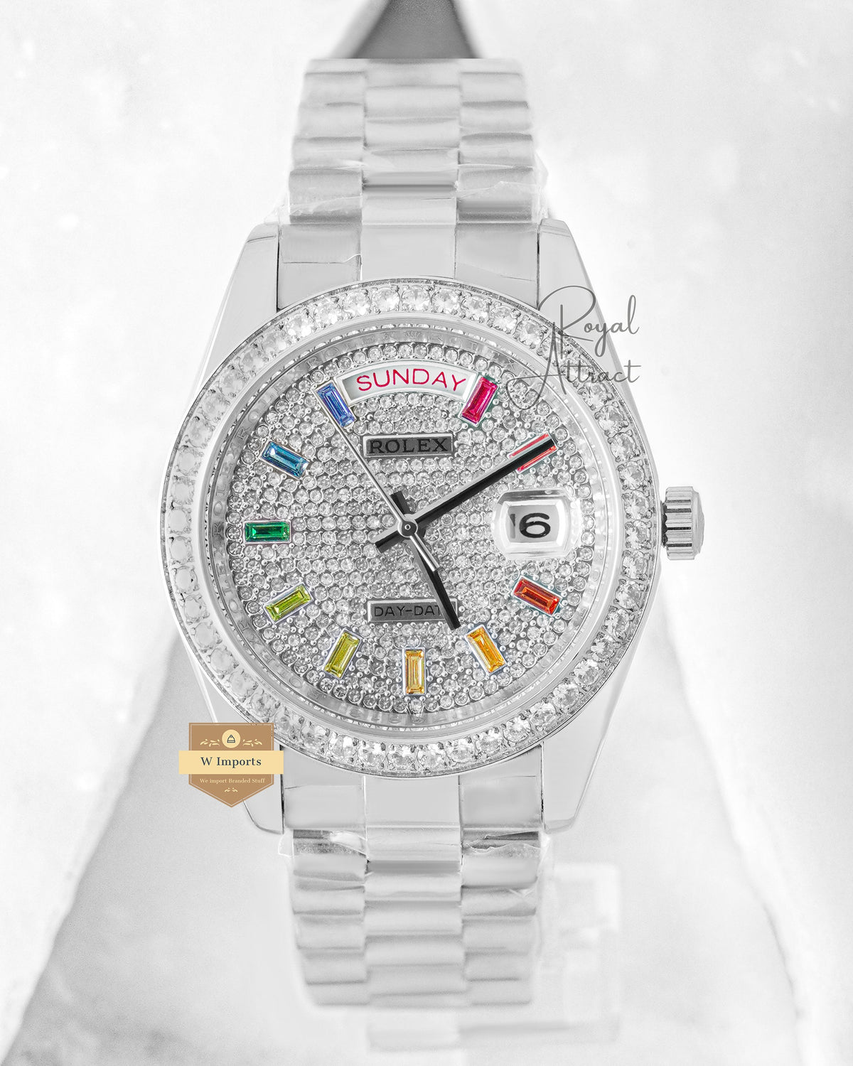 New Collection 40mm Silver With Stone Dial Colored Index V3 Made