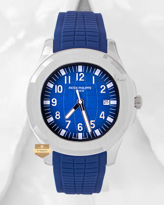 Latest Collection Silver Case With Blue Dial & Rubber Strap Luxury Watch For Men