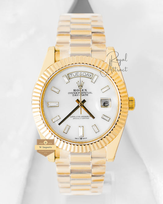 Latest Collection 40 Yellow Gold With Marble Dial Automatic Watch V3 Made