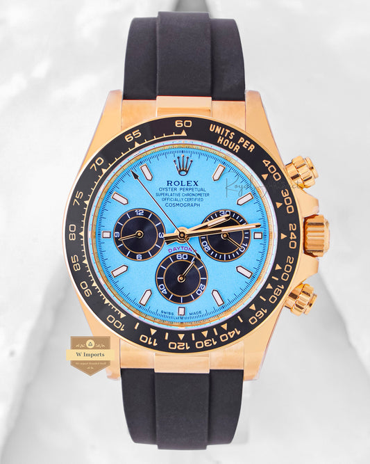 Latest Collection Chronograph 40 Yellow Gold Case With Tiffany Blue Dial Strap Zr Factory
