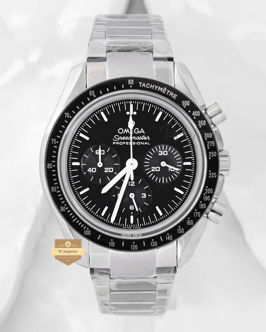 Premium Collection Chronograph Silver With Black Dial Chain Watch For Men