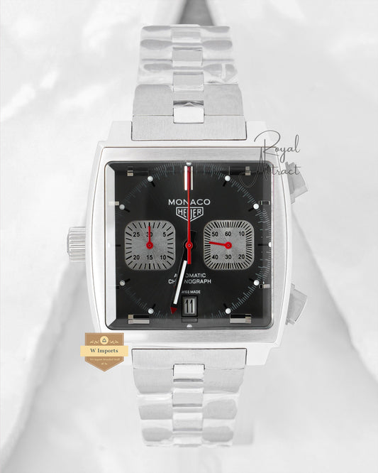 Latest Collection Chronograph Silver Stainless Steel With Gray Dial Chain Watch