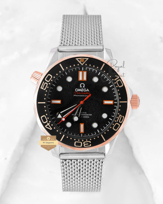 Latest Collection Silver With Black Dial Automatic Watch For Men