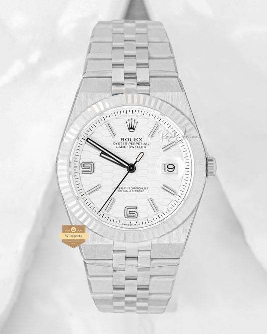 New arrival 40 Silver With White Dial Automatic Watch EW Made