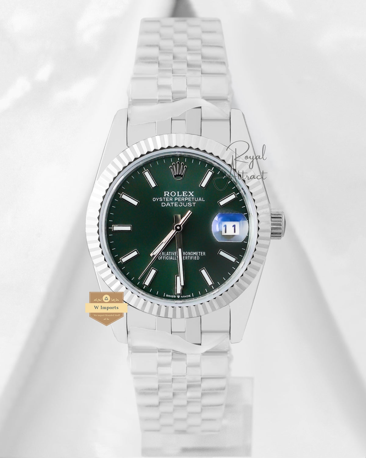 Latest Collection 36 Silver With Mint Green Dial Automatic Watch V3 Factory