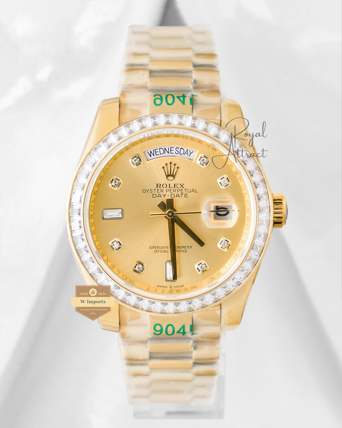 New Collection 40mm All Yellow Gold With Dial Stone Index V3 Made