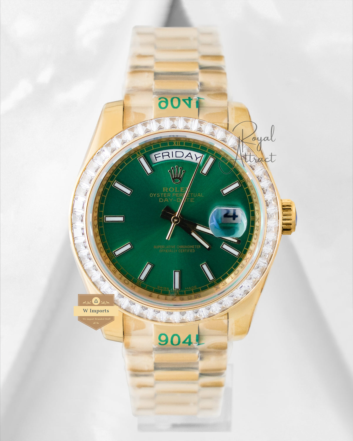 New Collection 40mm Yellow Gold With Green Dial V3 Made