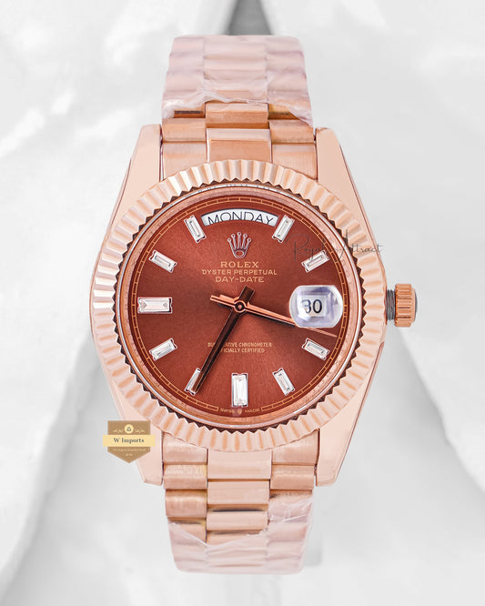 Latest Collection 40mm Rose Gold With Brown Dial  Breguet Stone automatic watch YN Factory