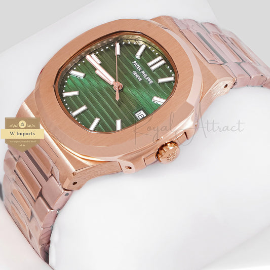 LATEST COLLECTION ROSE GOLD WITH GREEN DIAL AUTOMATIC WATCH