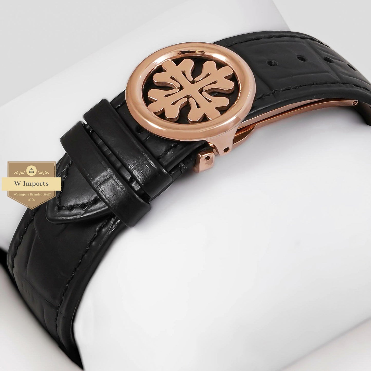 LATEST COLLECTION CHRONOGRAPH ROSE GOLD CASE WITH GREY DIAL & LEATHER STRAP