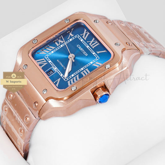 LATEST COLLECTION ROSE GOLD WITH BLUE DIAL AUTOMATIC WATCH