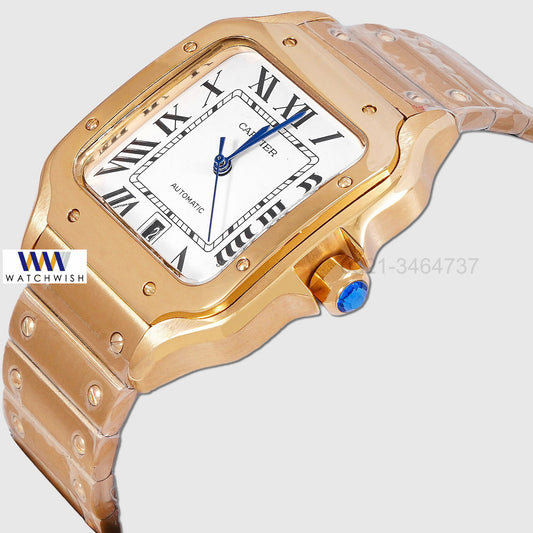 Latest Collection Yellow Gold With White Dial Automatic Watch