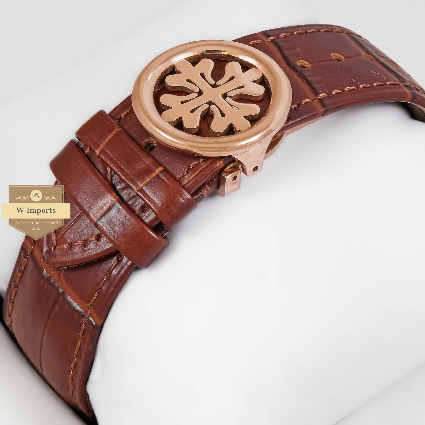 LATEST COLLECTION CHRONOGRAPH ROSE GOLD CASE WITH BROWN DIAL & LEATHER STRAP