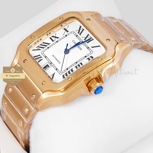 LATEST COLLECTION YELLOW GOLD WITH WHITE DIAL AUTOMATIC WATCH