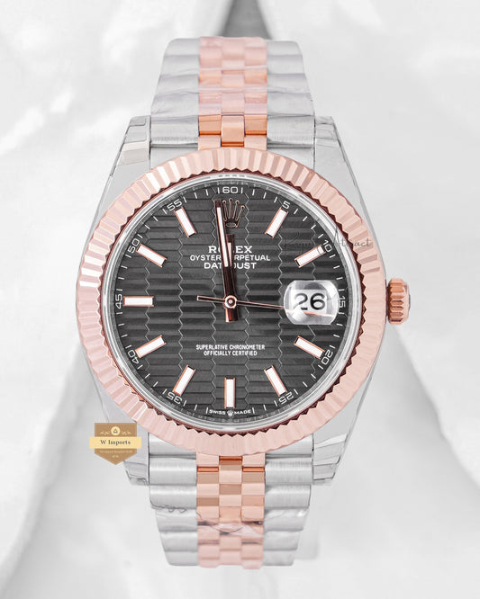 Latest Collection 41 Two Tone Rose Gold With Gray Dial Automatic Watch Ew Made