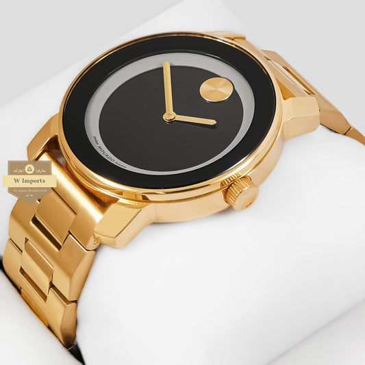 LATEST COLLECTION YELLOW GOLD WITH BLACK DIAL AND BEZEL