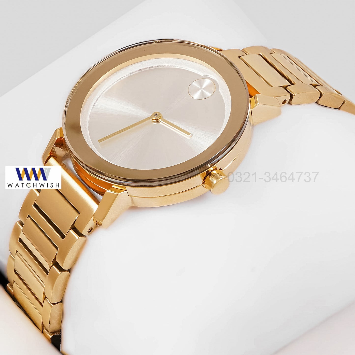 LATEST COLLECTION YELLOW GOLD WITH WHITE DIAL LADIES WATCH