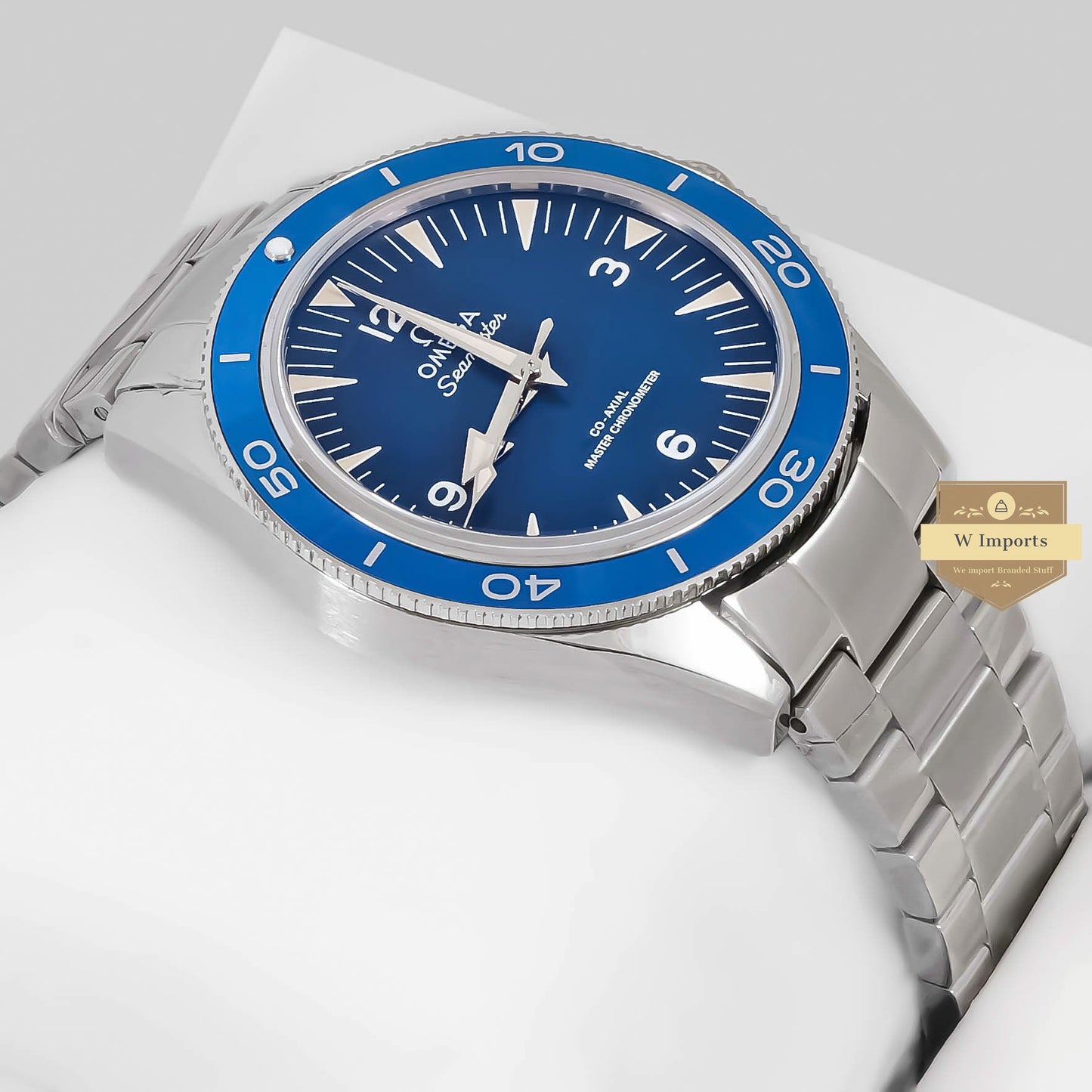 LATEST COLLECTION SILVER WITH BLUE DIAL AND BEZEL AUTOMATIC WATCH