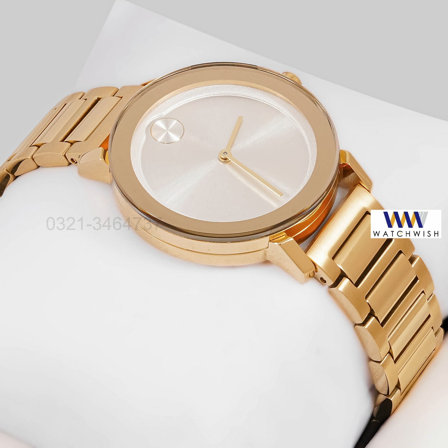 LATEST COLLECTION YELLOW GOLD WITH WHITE DIAL LADIES WATCH