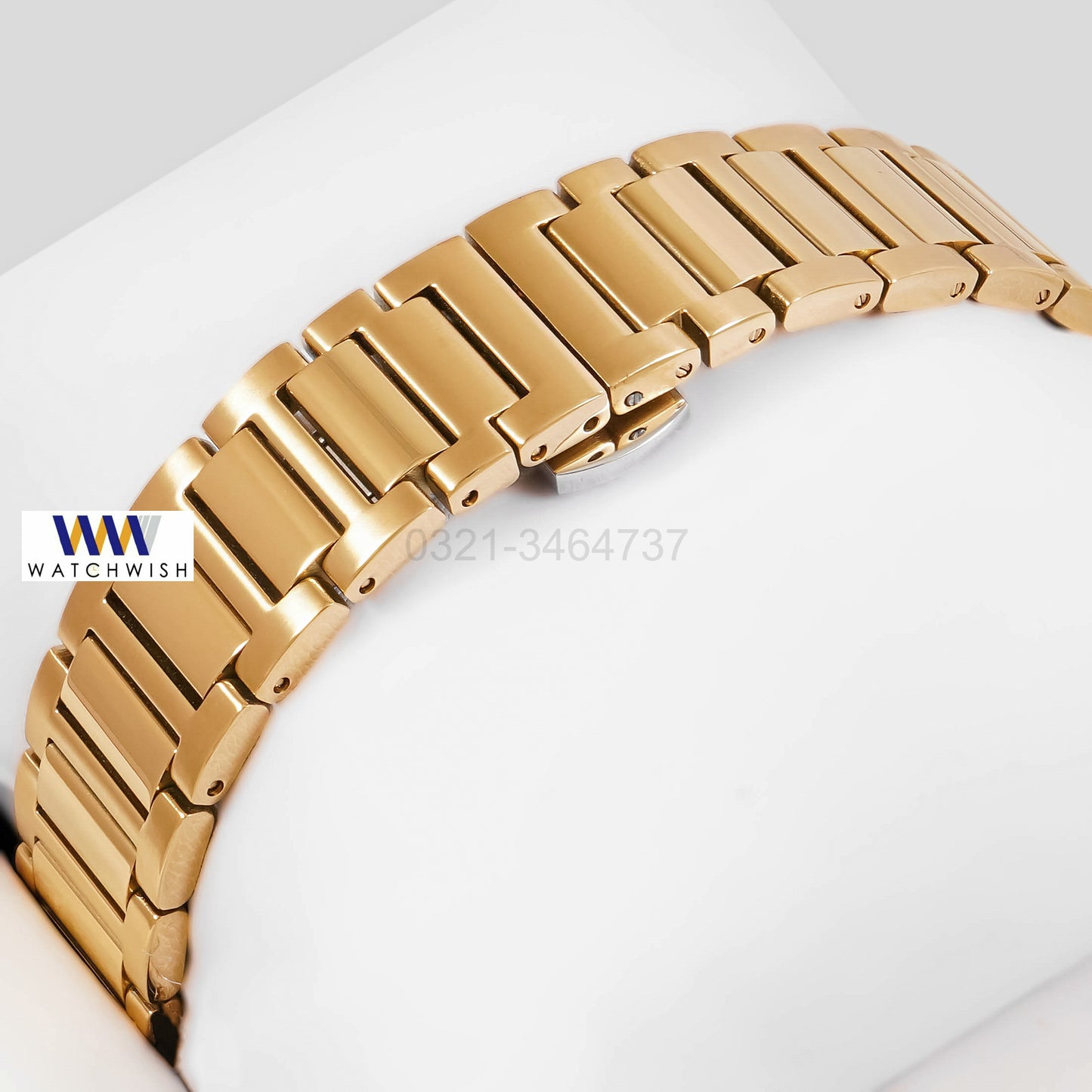 LATEST COLLECTION YELLOW GOLD WITH WHITE DIAL LADIES WATCH