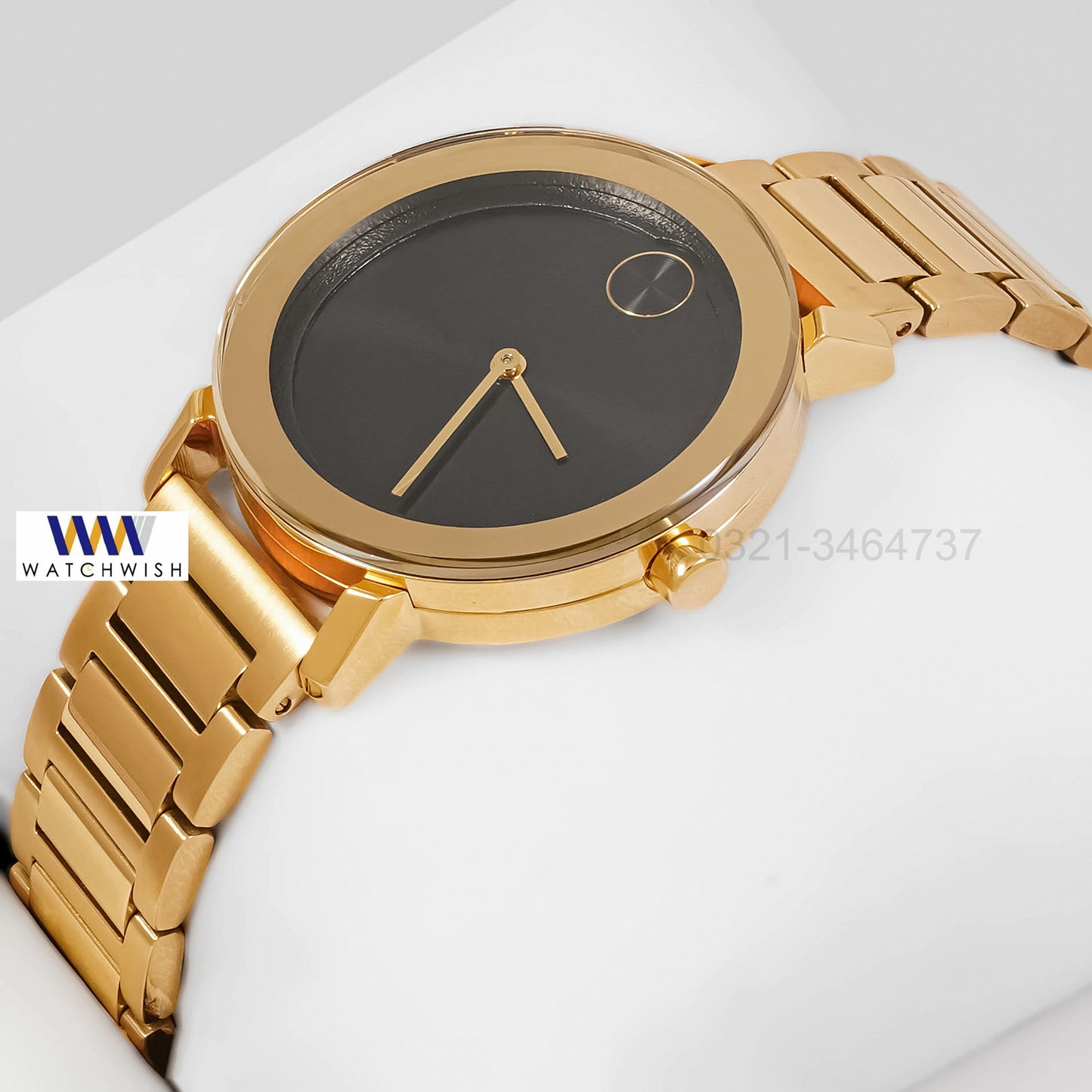 LATEST COLLECTION YELLOW GOLD WITH BLACK DIAL LADIES WATCH