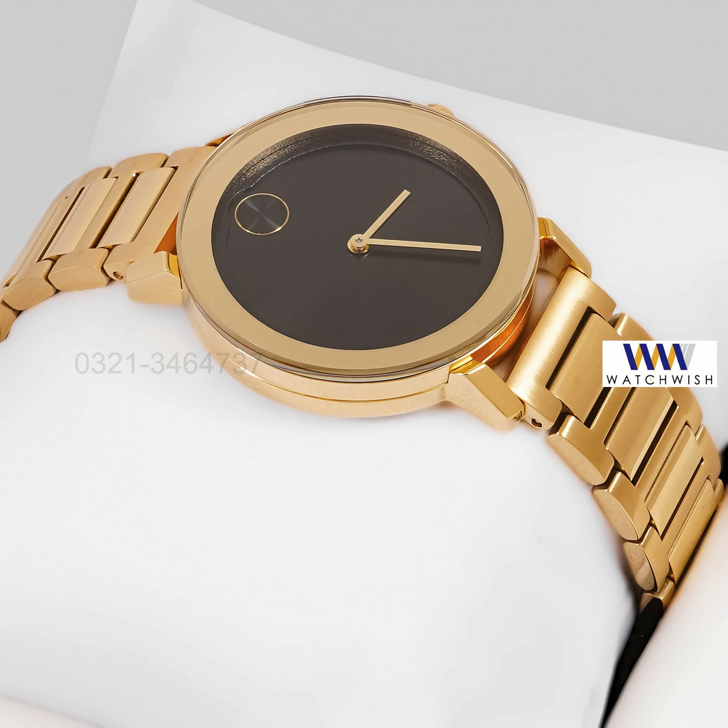 LATEST COLLECTION YELLOW GOLD WITH BLACK DIAL LADIES WATCH