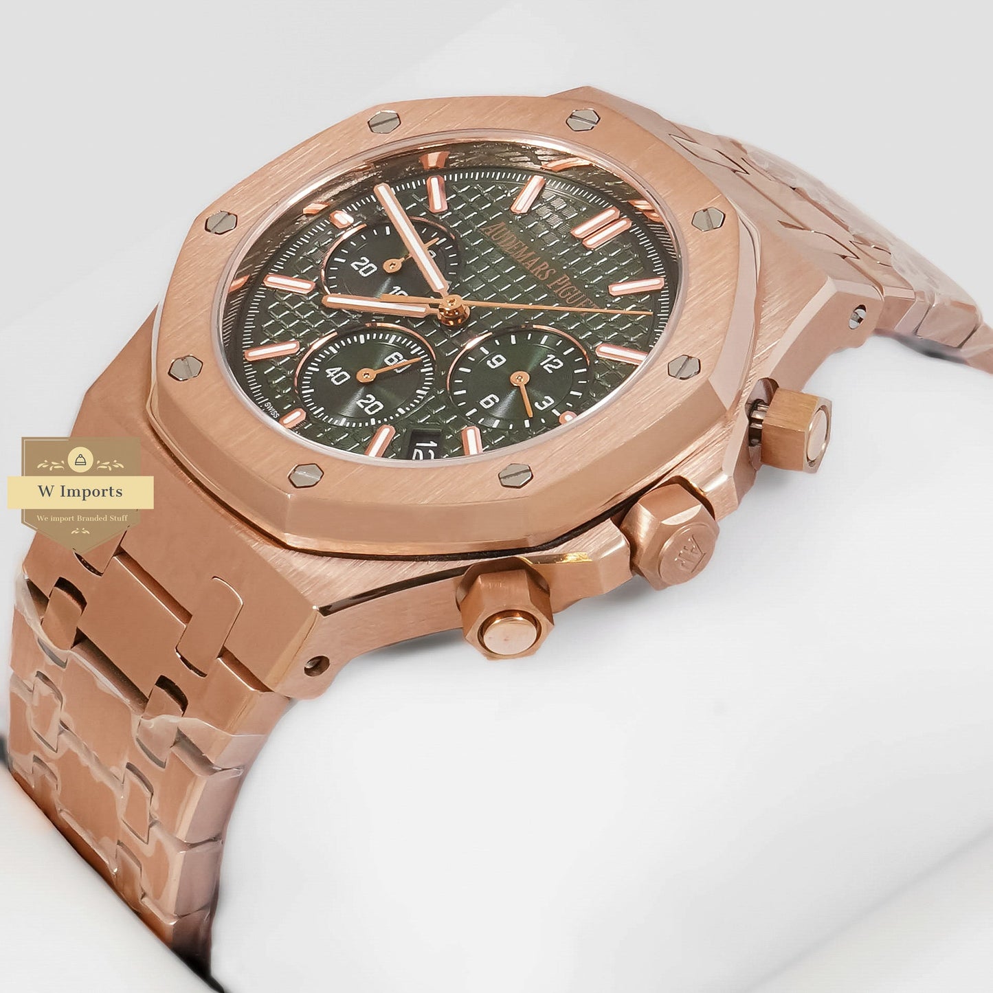LATEST COLLECTION OAK CHRONOGRAPH ROSE GOLD WITH GREEN DIAL
