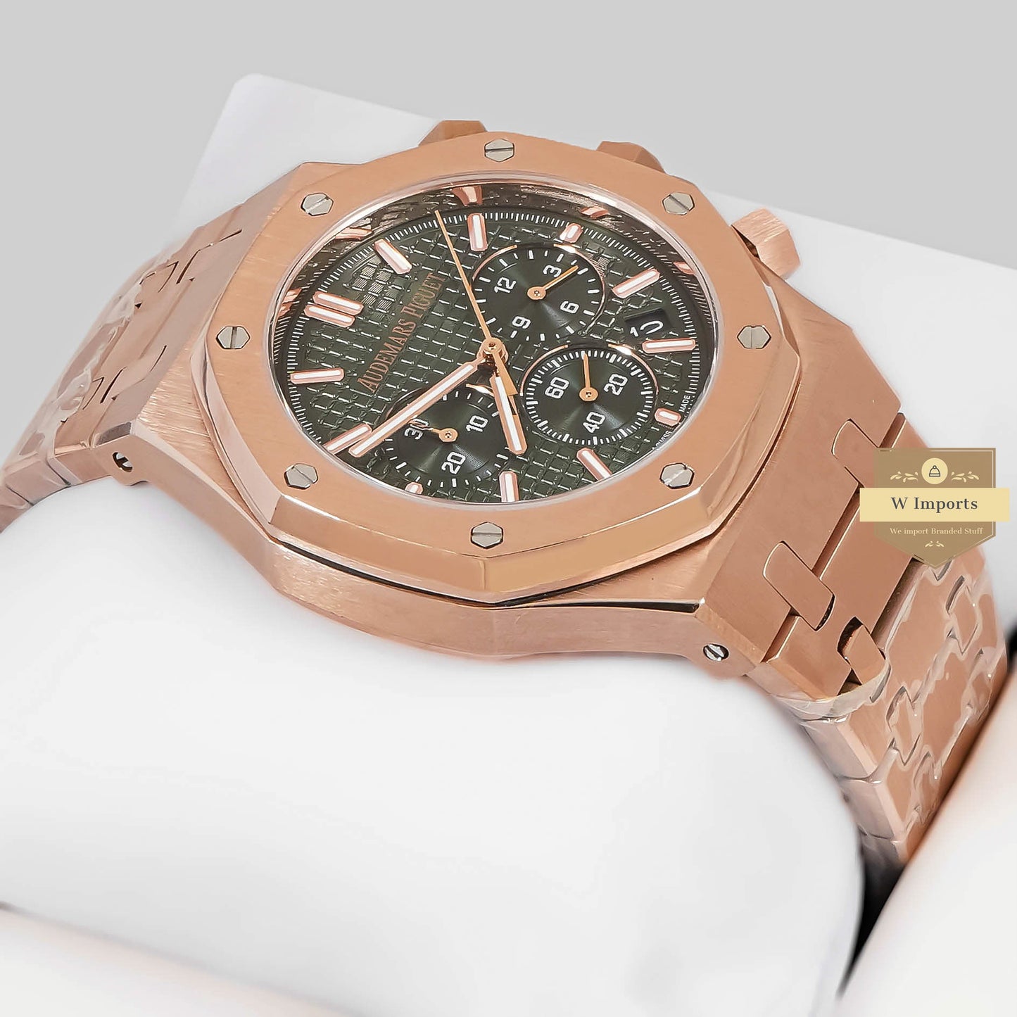LATEST COLLECTION OAK CHRONOGRAPH ROSE GOLD WITH GREEN DIAL