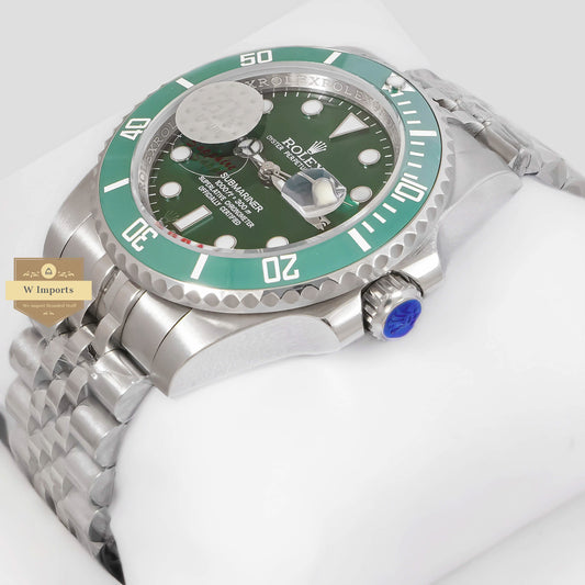 LATEST COLLECTION 40 SILVER WITH GREEN DIAL & BEZEL AUTOMATIC WATCH ZR FACTORY