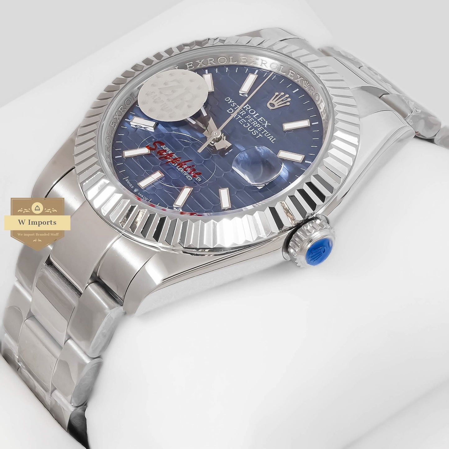 LATEST COLLECTION 41 SILVER WITH TEXTURE BLUE DIAL AUTOMATIC WATCH ZR FACTORY