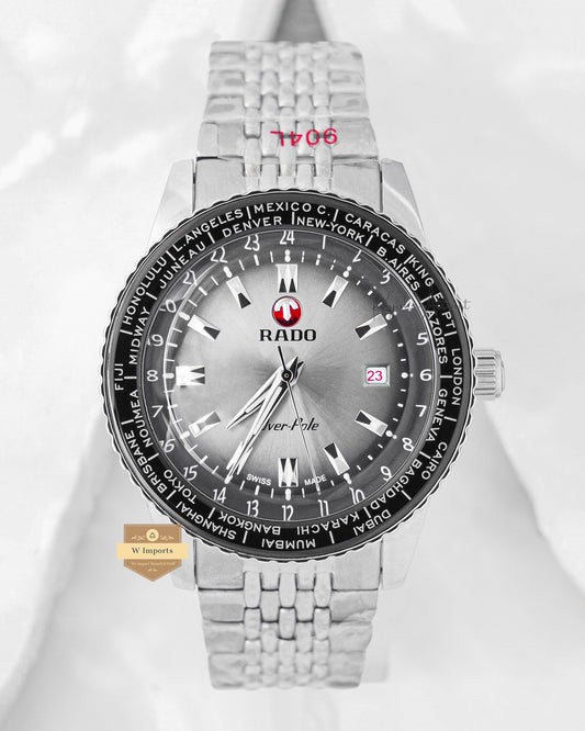 Latest Collection Silver With Gray Dial And Bezel Chain Watch