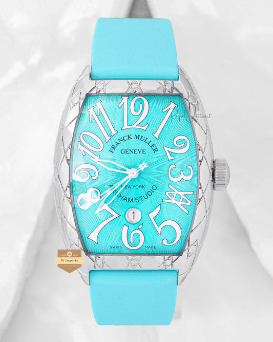 LATEST COLLECTION SILVER CASE WITH TIFFANY DIAL AND PVC STRAP