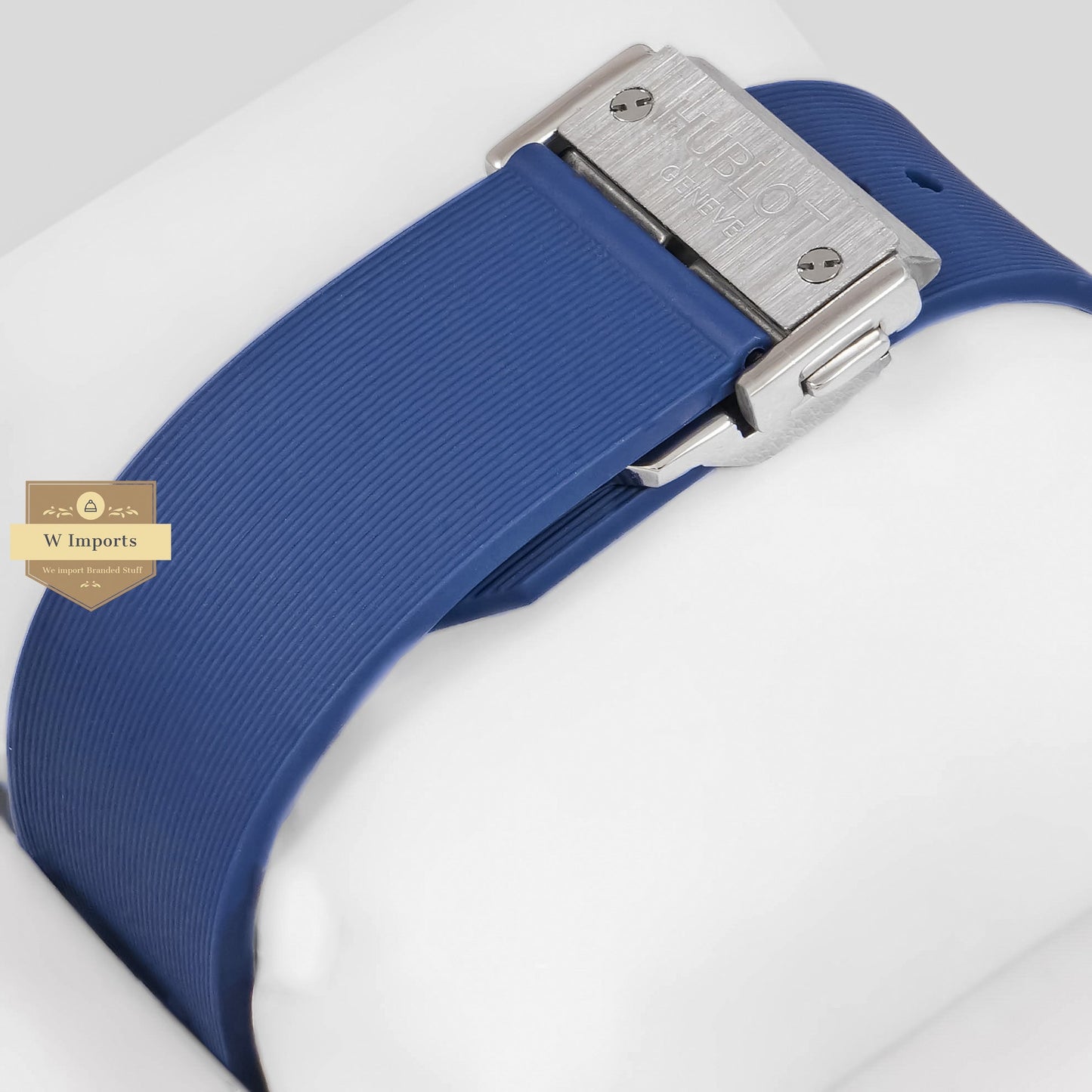 LATEST COLLECTION CHRONOGRAPH SILVER CASE WITH BLUE DIAL & PVC STRAP