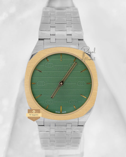 Latest Collection Silver chain With Green Dial Chain Watch