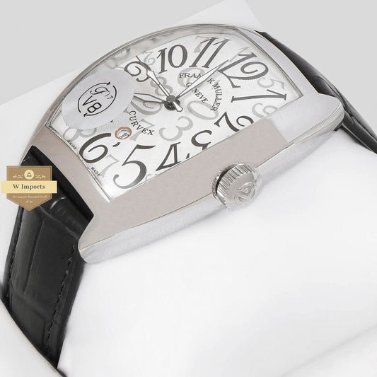 LATEST COLLECTION SILVER CASE WITH WHITE DIAL AND BLACK LEATHER STRAP