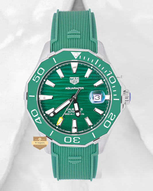 New Collection Silver Case With Green Dial & Bezel Automatic Watch