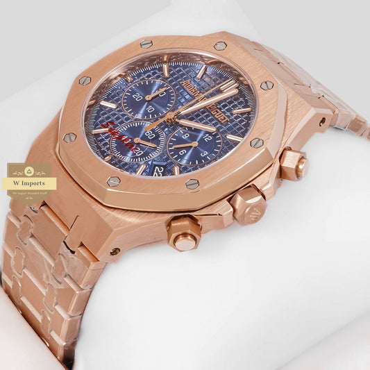 LATEST COLLECTION CHRONOGRAPH ROSE GOLD WITH BLUE DIAL