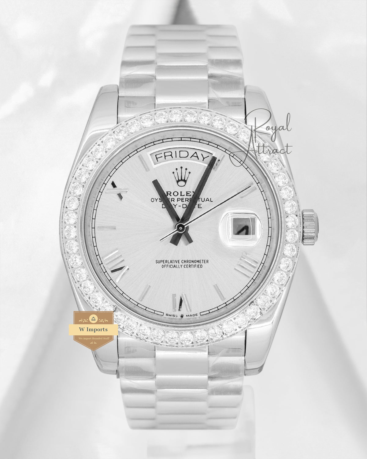 New Collection 40mm All Silver With Dial Stone Bezel V3 Made