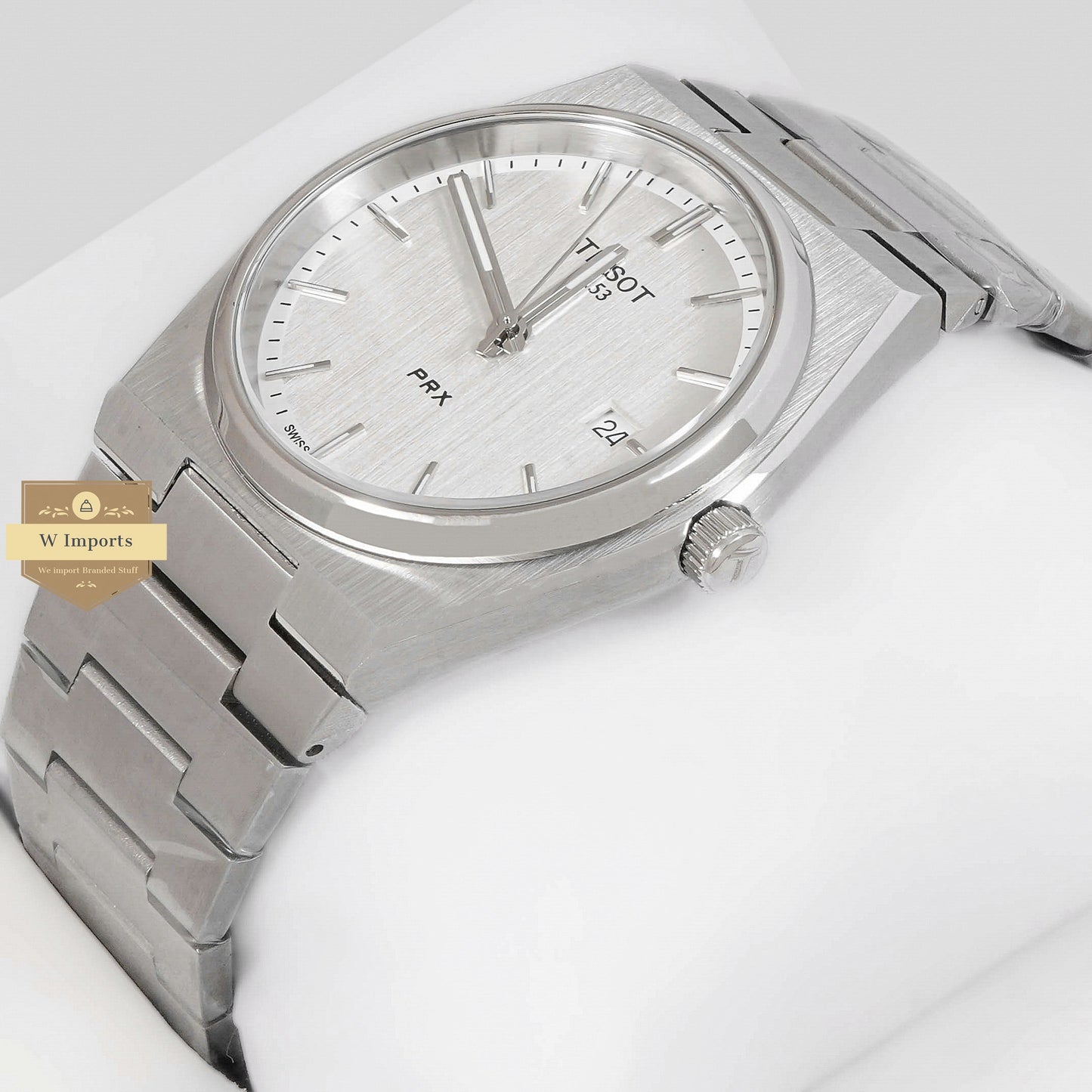LATEST COLLECTION PRX ALL SILVER WITH PLAIN DIAL WATCH