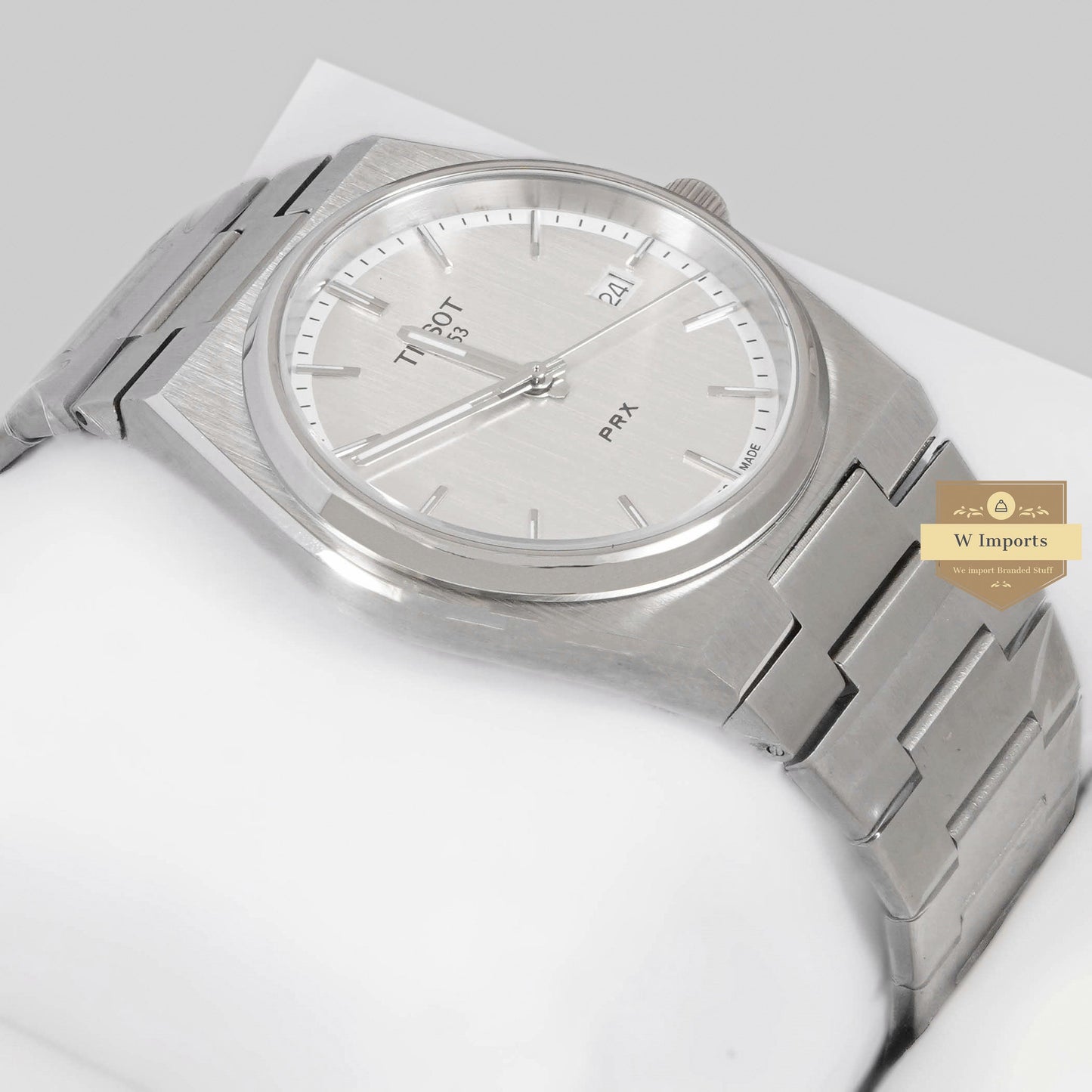 LATEST COLLECTION PRX ALL SILVER WITH PLAIN DIAL WATCH