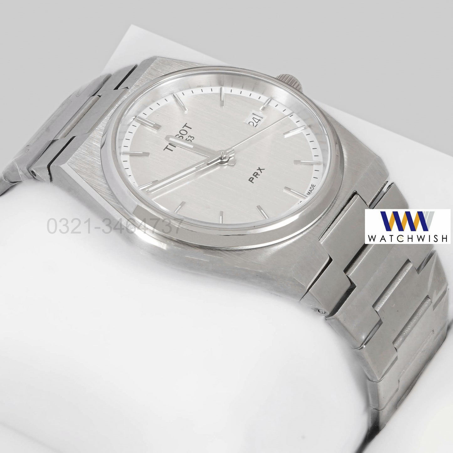 LATEST COLLECTION PRX ALL SILVER WITH PLAIN DIAL WATCH