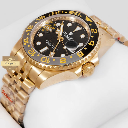LATEST COLLECTION GMT 40 YELLOW GOLD WITH BLACK DIAL & BEZEL ZR FACTORY