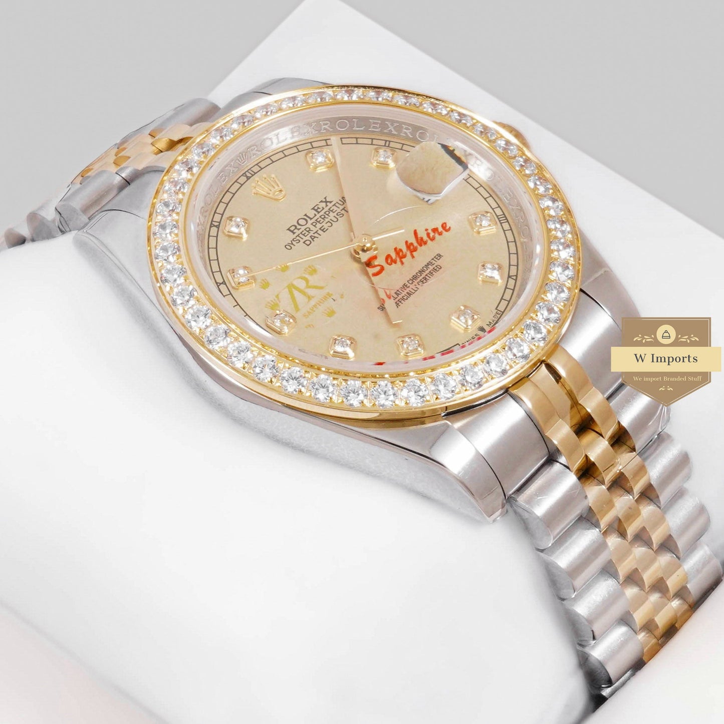 LATEST COLLECTION 41 TWO TONE YELLOW GOLD WITH DIAL STONE BEZEL ZR FACTORY